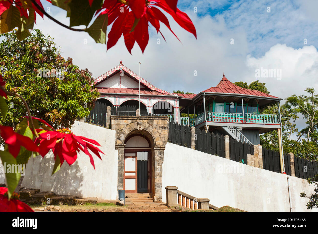 Gate e salotti, ex Palazzo Reale Rova, Ambohimanga Royal Hill, Sito Patrimonio Mondiale dell'UNESCO, il Madagascar Foto Stock
