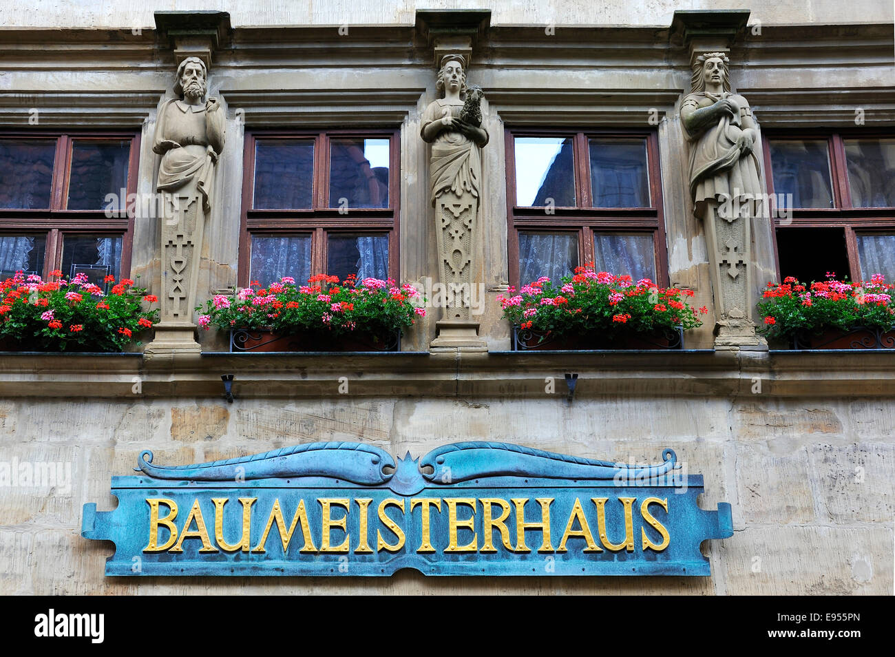 Baumeisterhaus dal 1596, Rothenburg ob der Tauber, Media Franconia, Baviera, Germania Foto Stock