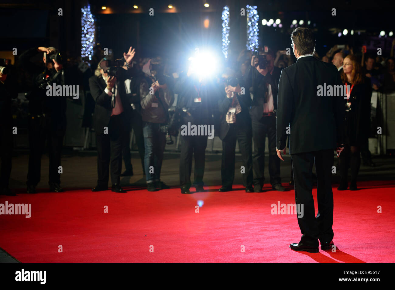 Brad Pitt arriva per la premiere di furore. Foto Stock