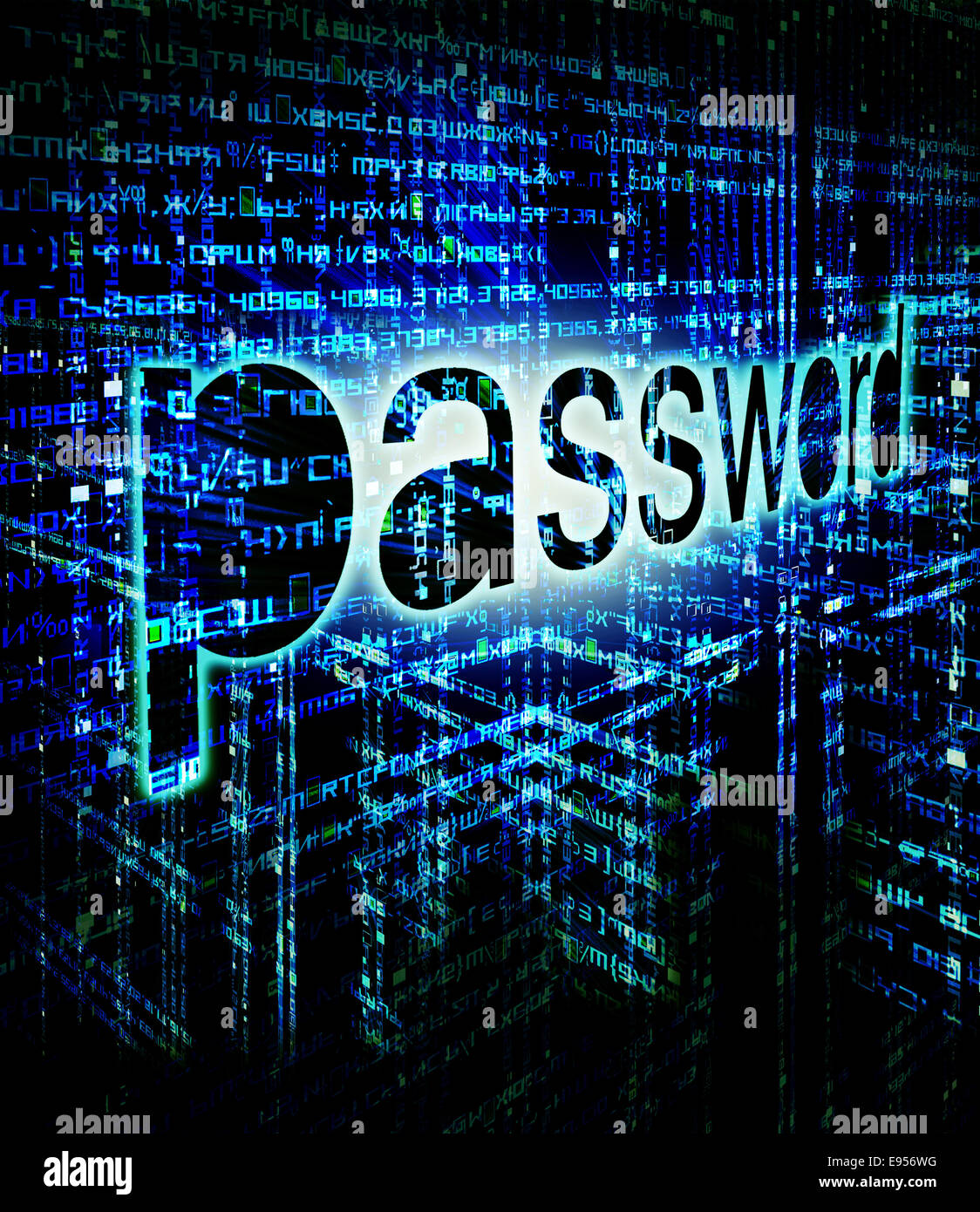 Alta qualità sfondo password illustrazione digitale Foto Stock