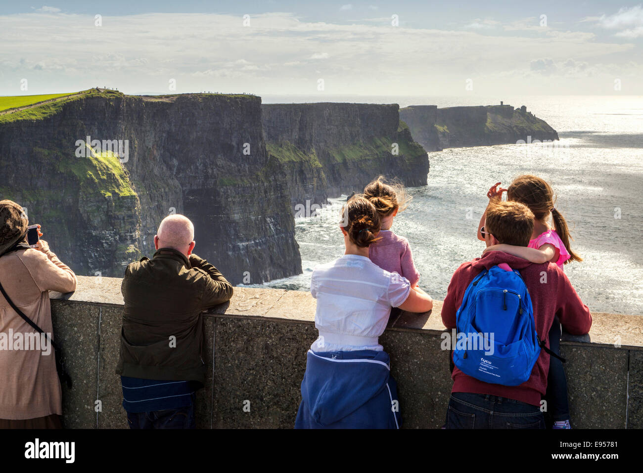 O'Brien's Tower,Scogliere di Moher, Co Clare, Irlanda Foto Stock