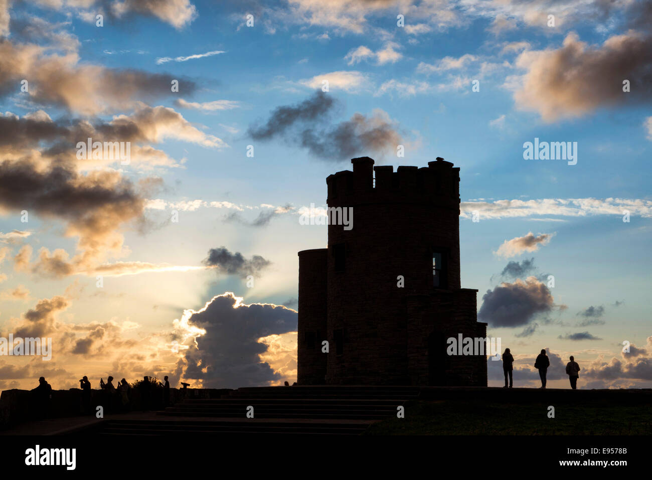 O'Brien's Tower,Scogliere di Moher, Co Clare, Irlanda Foto Stock