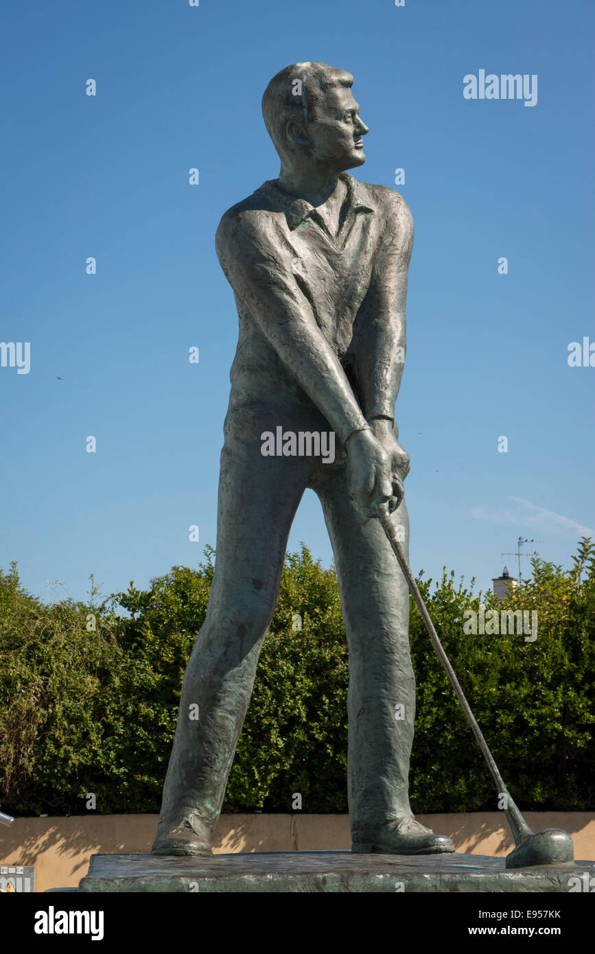 Il presidente Bill Clinton statua a Ballybunion, Co. Kerry, Irlanda Foto Stock