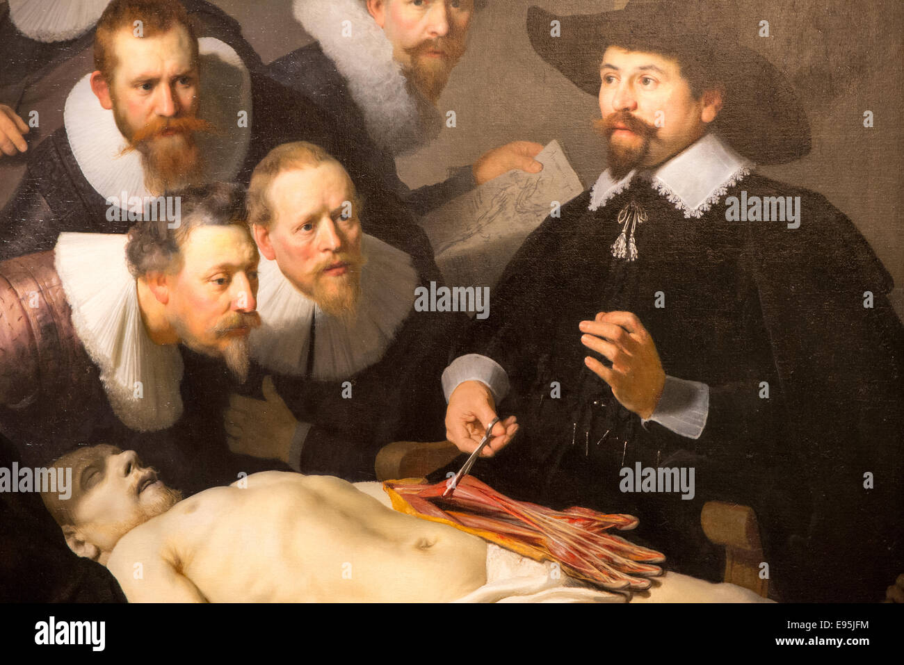 Famoso dipinto rembrand lezioni di anatomia in museo Mauritshuis in den Haag Holland Foto Stock