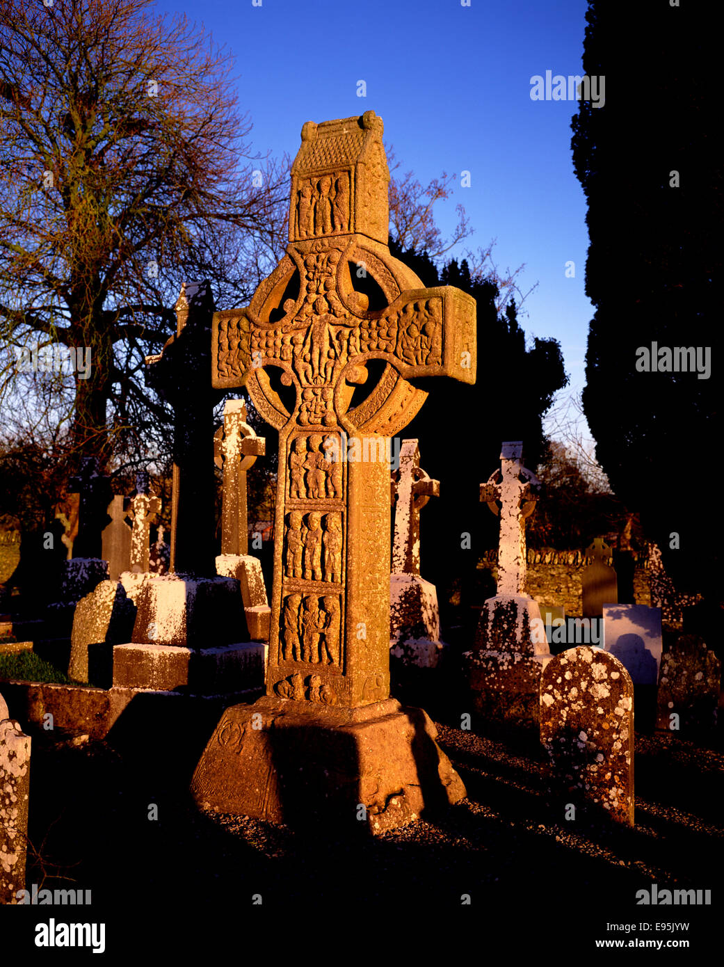 Muiredagh alta della Croce, Monasterboice, Co. Louth, Irlanda Foto Stock