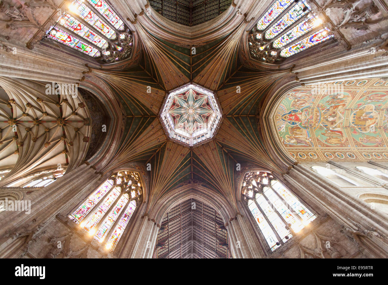 Soffitto dell'Ottagono, Cattedrale di Ely Foto Stock