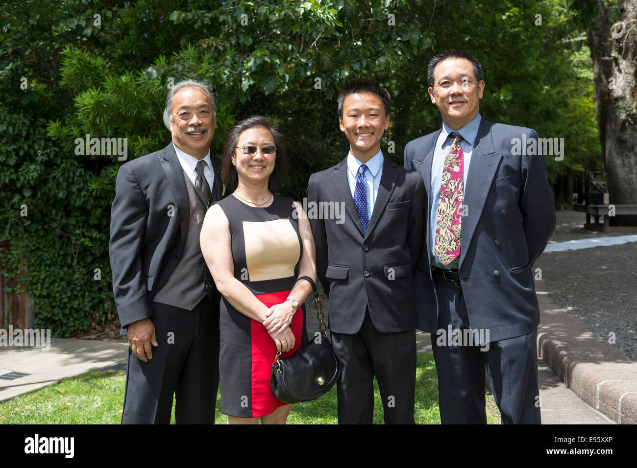 Ospiti di nozze, nozze, Marin Arte e centro giardino, Ross, Marin County, California, Stati Uniti, America del Nord Foto Stock