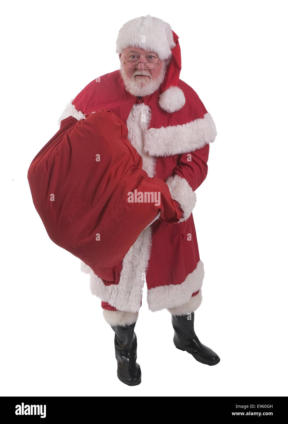 Santa e il suo sacco Foto Stock