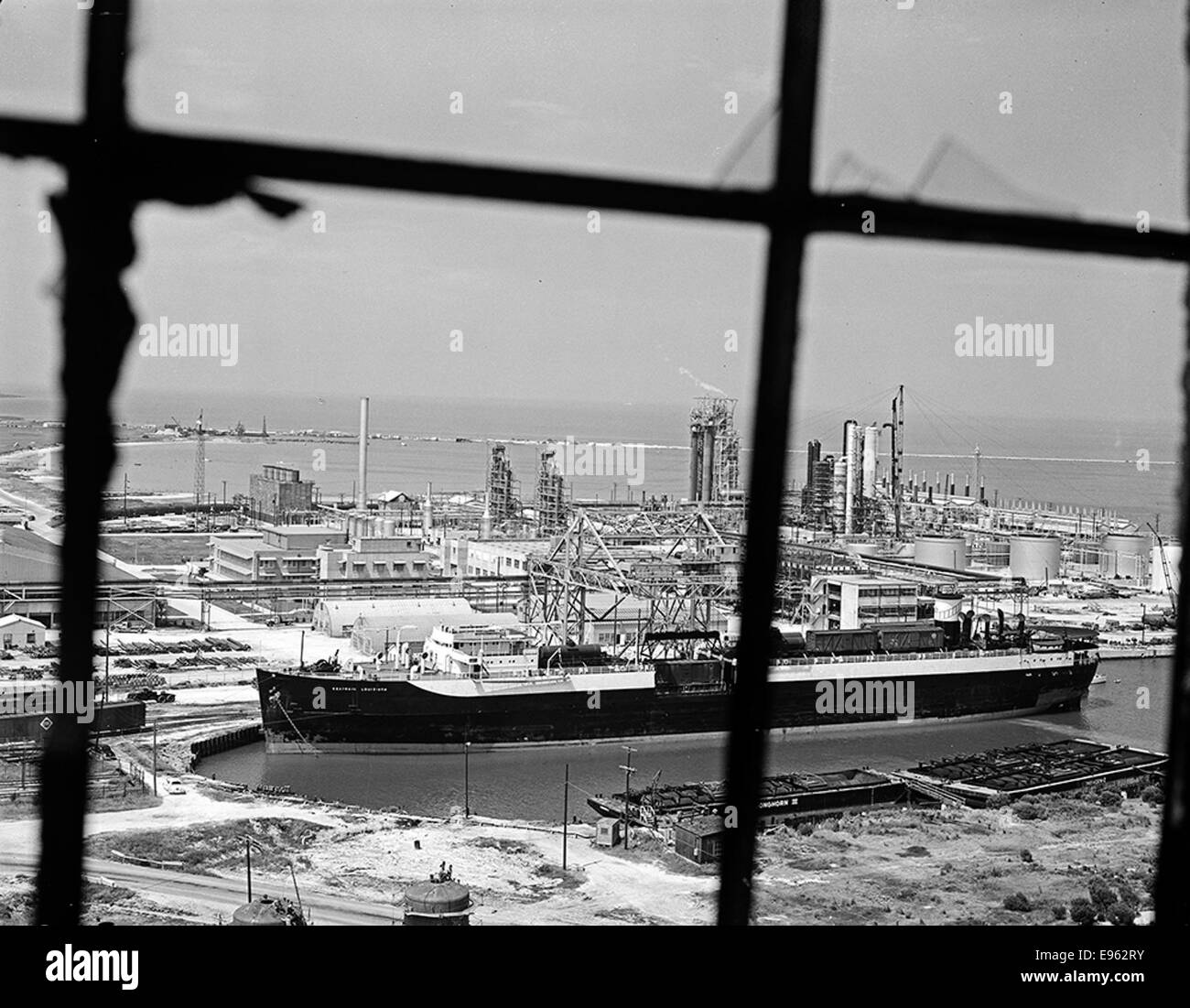 [Seatrain Louisiana al Dock di raffineria, Seatrain linee] Foto Stock