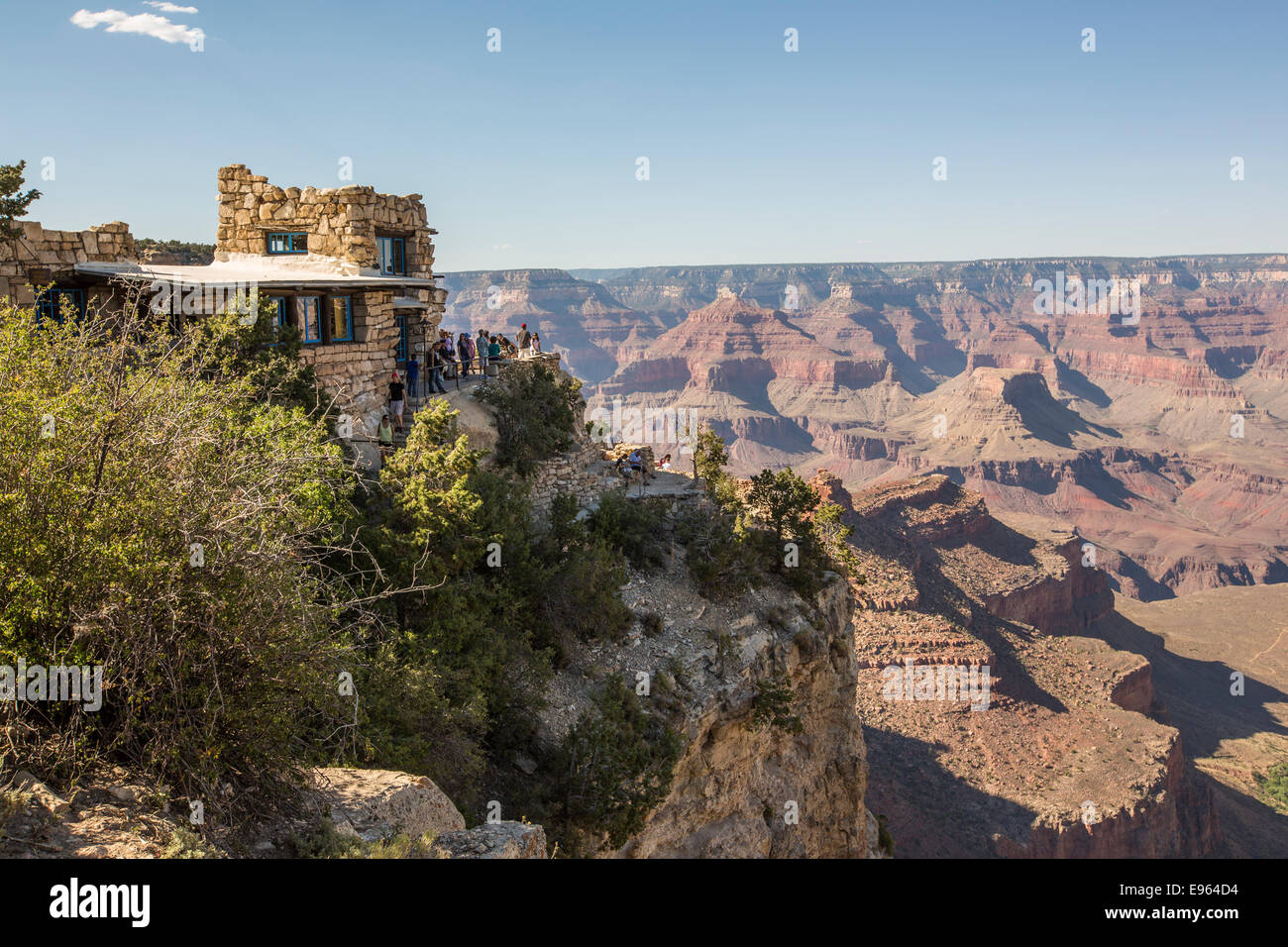 Lookout Studio, il villaggio di Grand Canyon area, Bordo Sud del Parco Nazionale del Grand Canyon, Arizona. Foto Stock