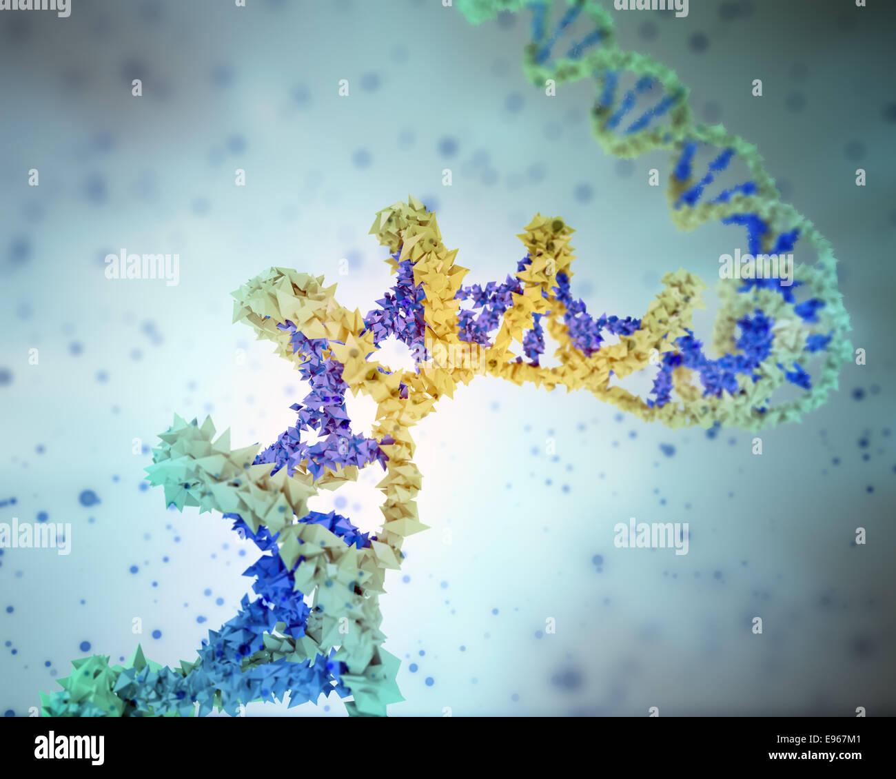 Il filamento di DNA modello - illustrazione di genetica Foto Stock