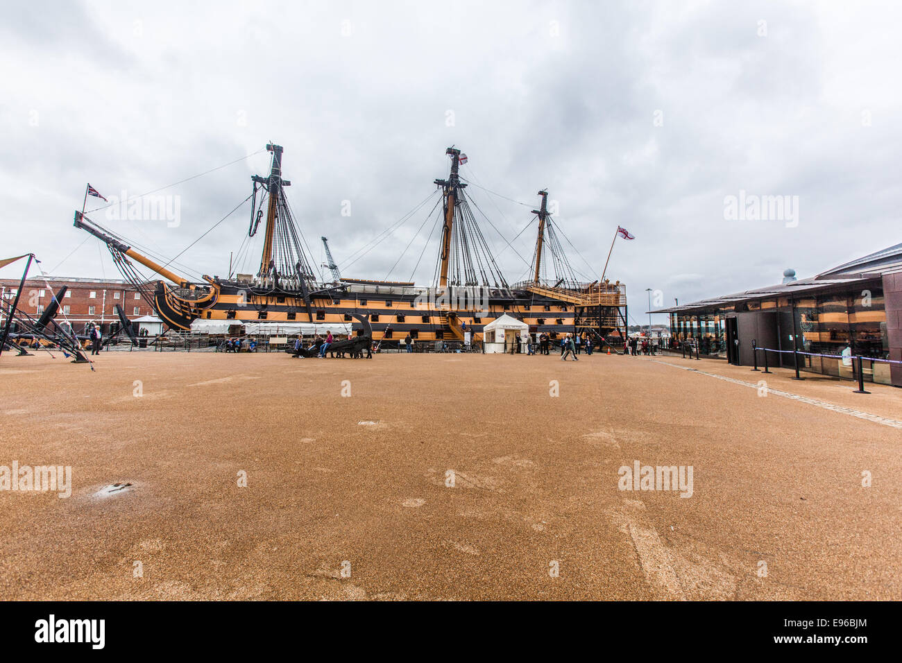 HMS Victory nave storica, Portsmouth Historic Dockyard, Portsmouth, Hampshire, Inghilterra Foto Stock