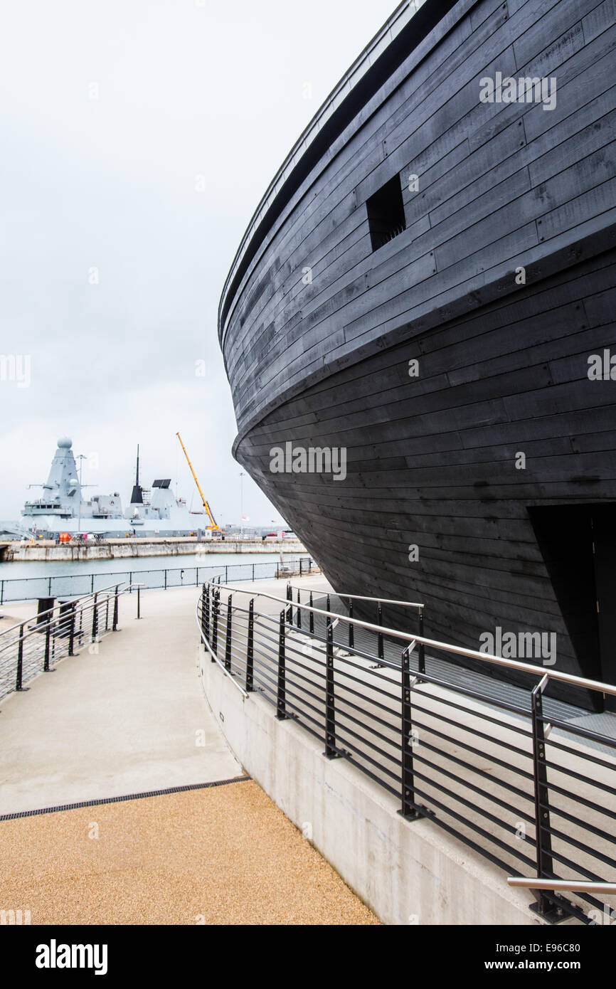 Il Mary Rose Museum, Portsmouth, Inghilterra, Regno Unito. Foto Stock