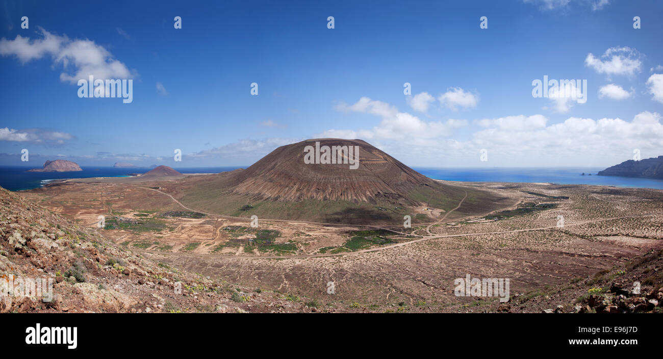 Panorama sul nord di La Graciosa Foto Stock