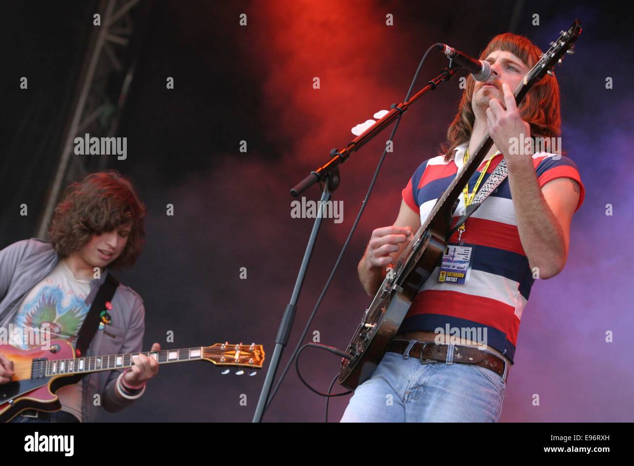 "Re di Leon', T nel Parco music festival, Balado, Scozia, 2003. Foto Stock