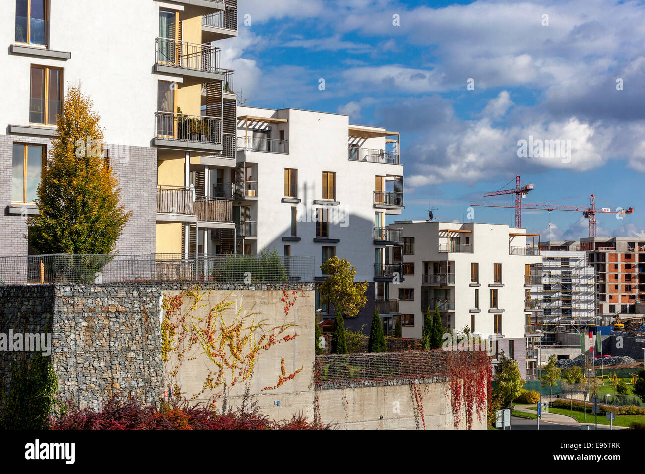 Appartamenti di nuova costruzione in zone residenziali Jarov, Praga, Repubblica Ceca Foto Stock