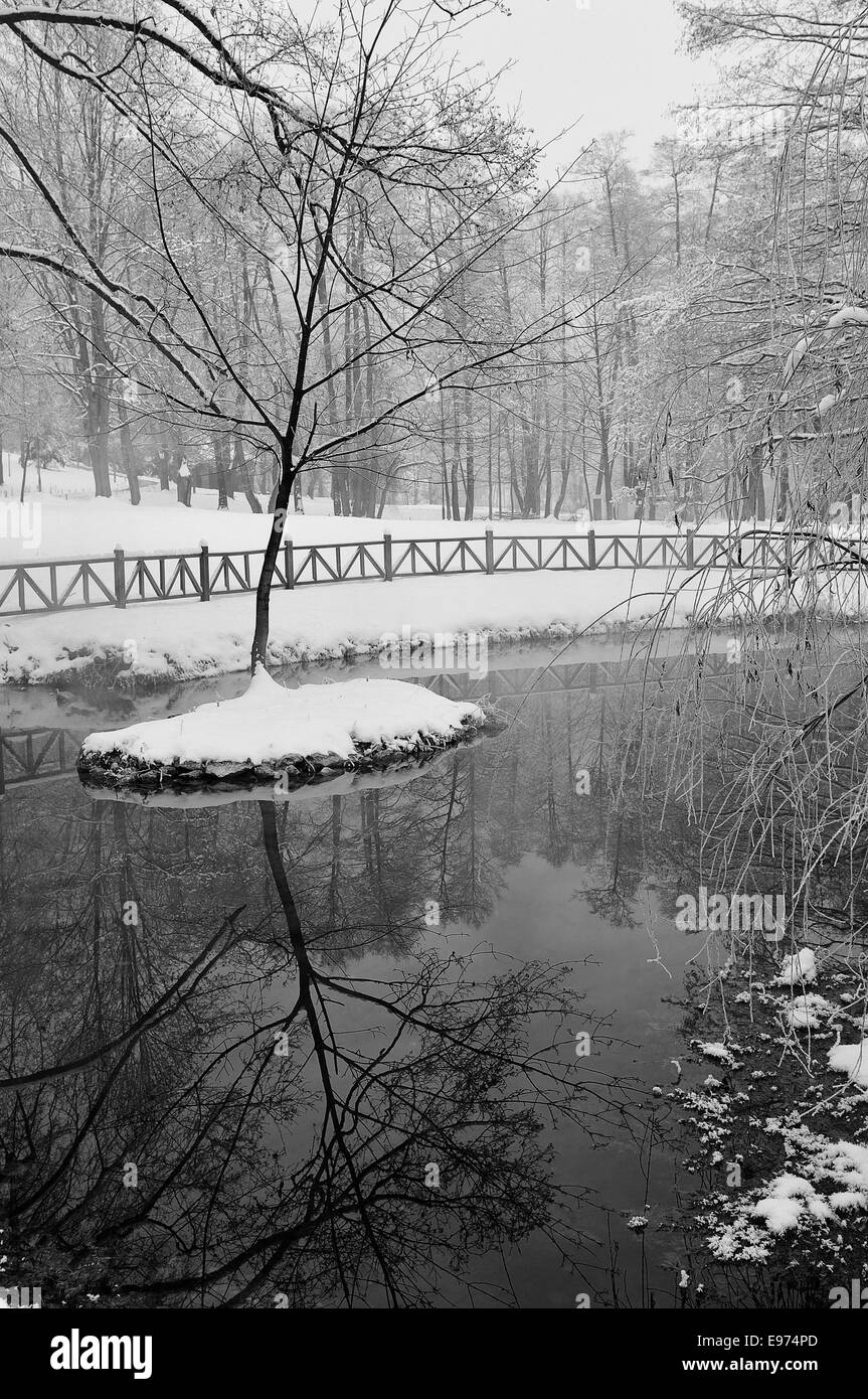 Early mornig a bellissima giornata invernale Foto Stock