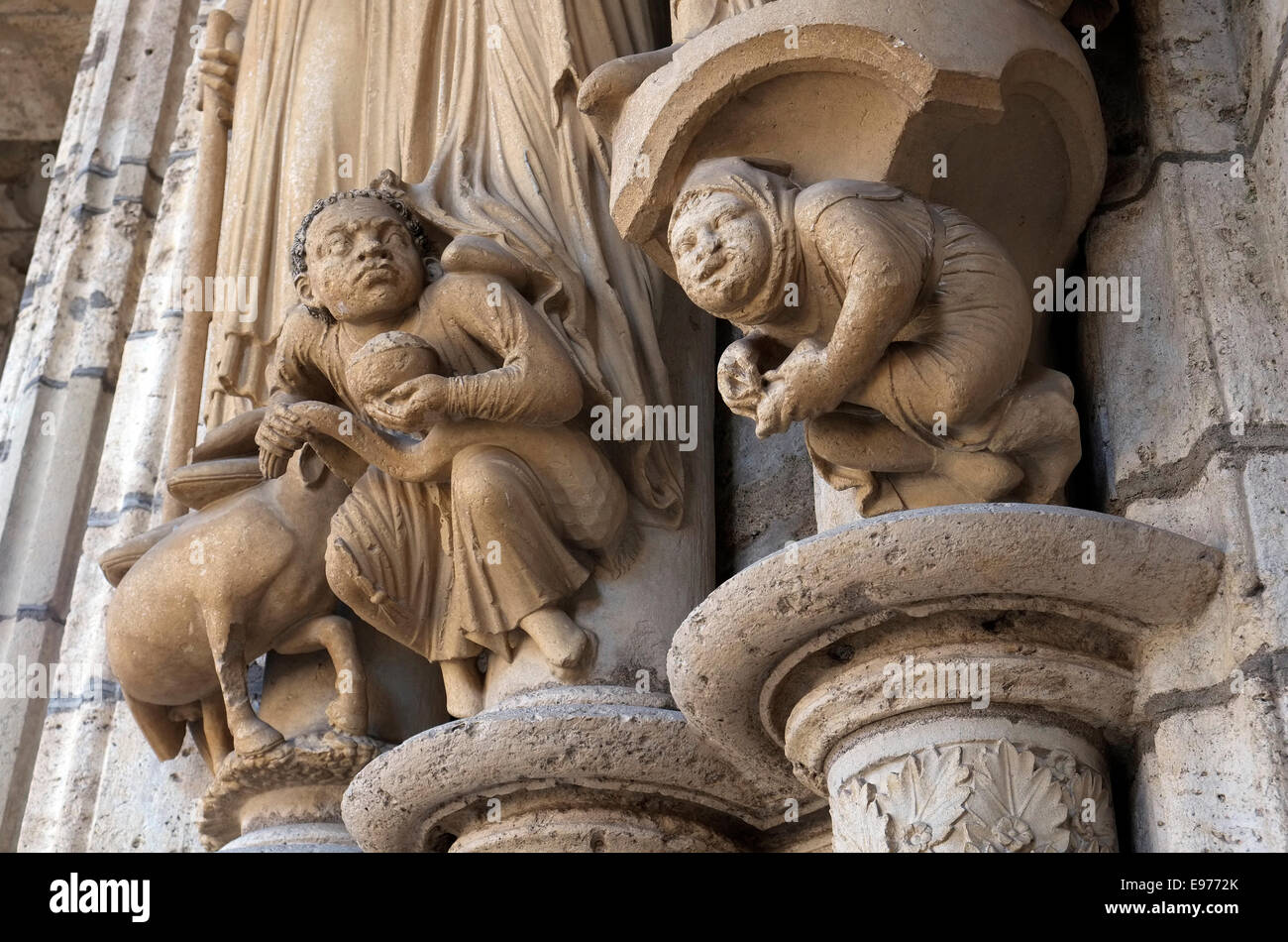 Doccioni sulla cattedrale di Chartres, Francia Foto Stock