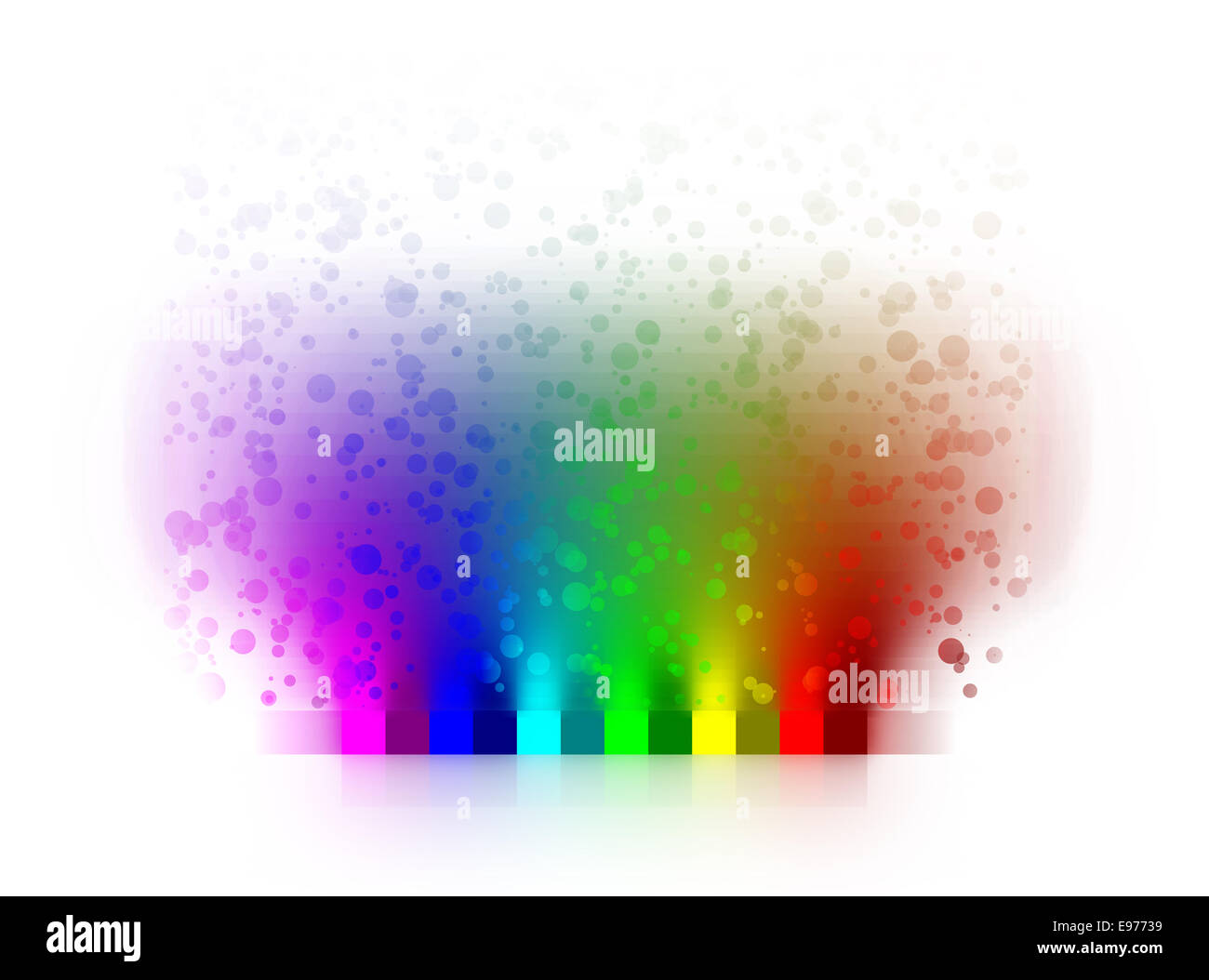 colori dell'arcobaleno Foto Stock