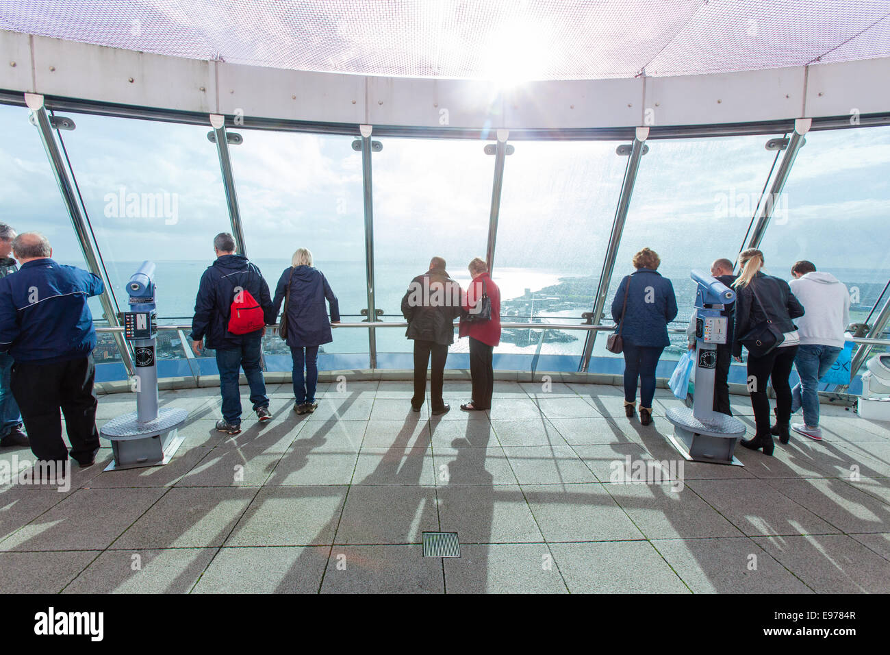 Spinnaker Tower piattaforma di osservazione, Portsmouth, Hampshire, Inghilterra, Regno Unito. Foto Stock