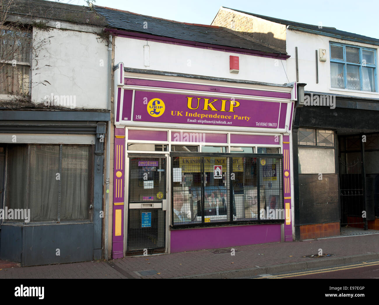 Ufficio UKIP, King Street, Ramsgate Kent, Inghilterra, Regno Unito. Foto Stock