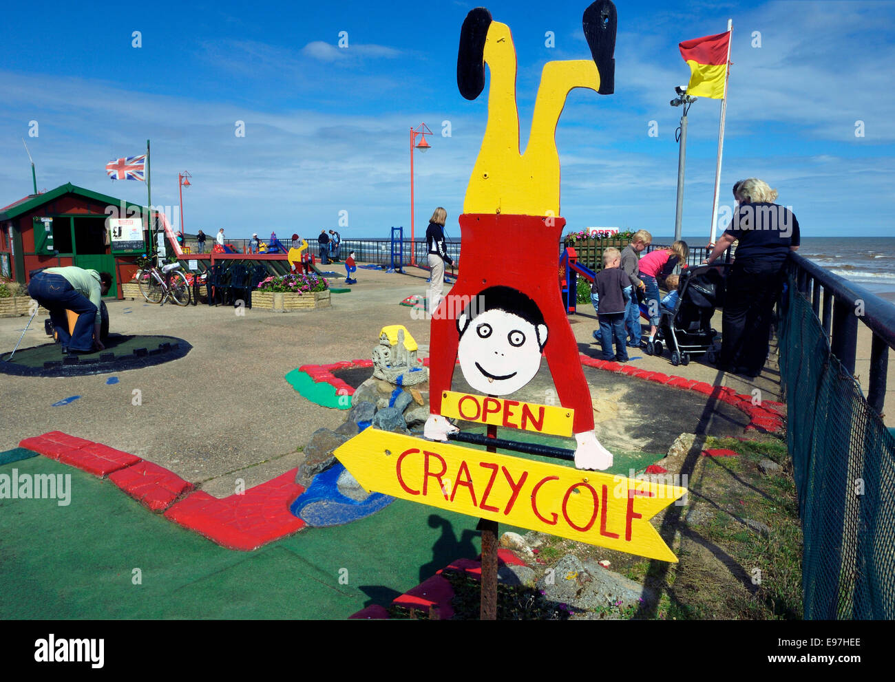 Mablethorpe crazy golf. Lincolnshire Foto Stock