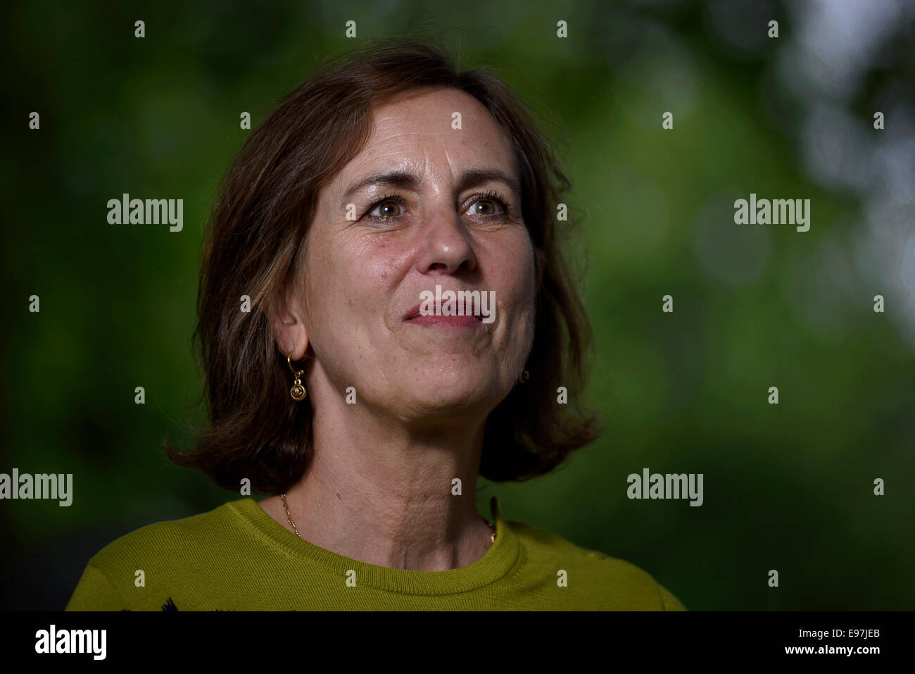 Giornalista scozzese e presentatore televisivo Kirsty Wark appare in Edinburgh International Book Festival. Foto Stock