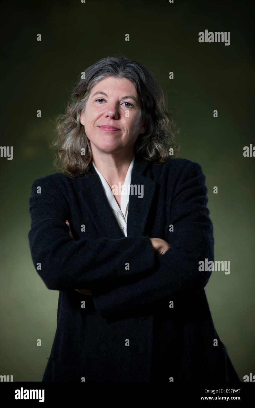 Filantropo svedese, antropologo e publisher Sigrid Rausing appare in Edinburgh International Book Festival. Foto Stock