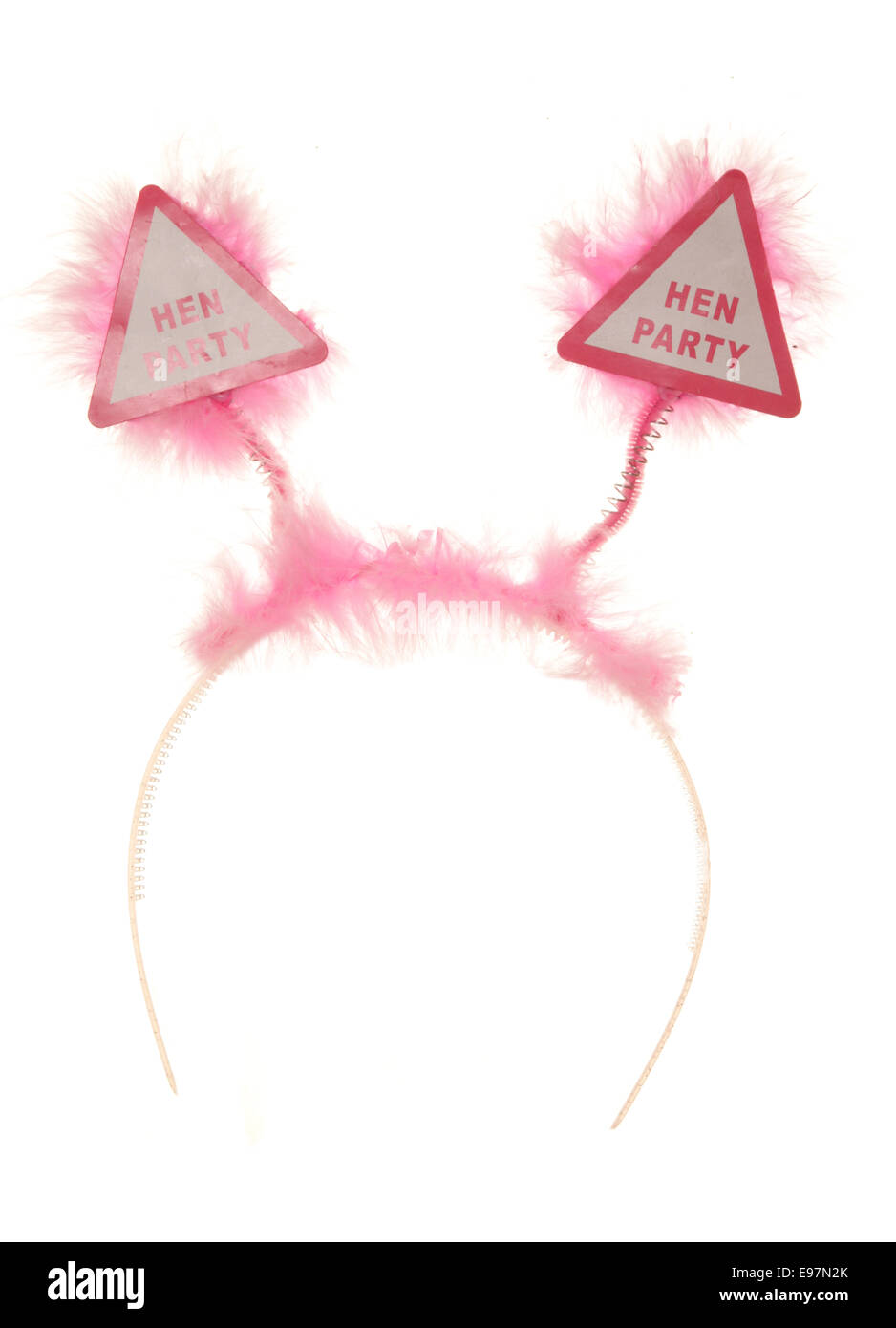Pink fluffy hen parte ritagliata con fascia Foto Stock