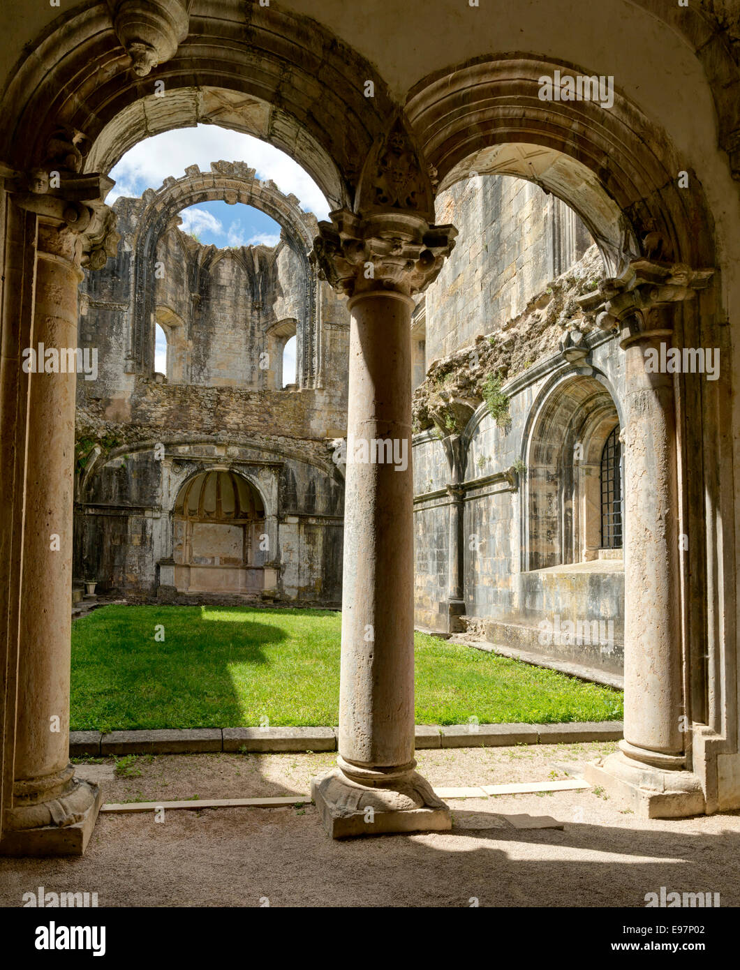 Il Portogallo, il Ribatejo, Tomar, la Casa do Capitulo incompleta nel Convento de Cristo convento Foto Stock