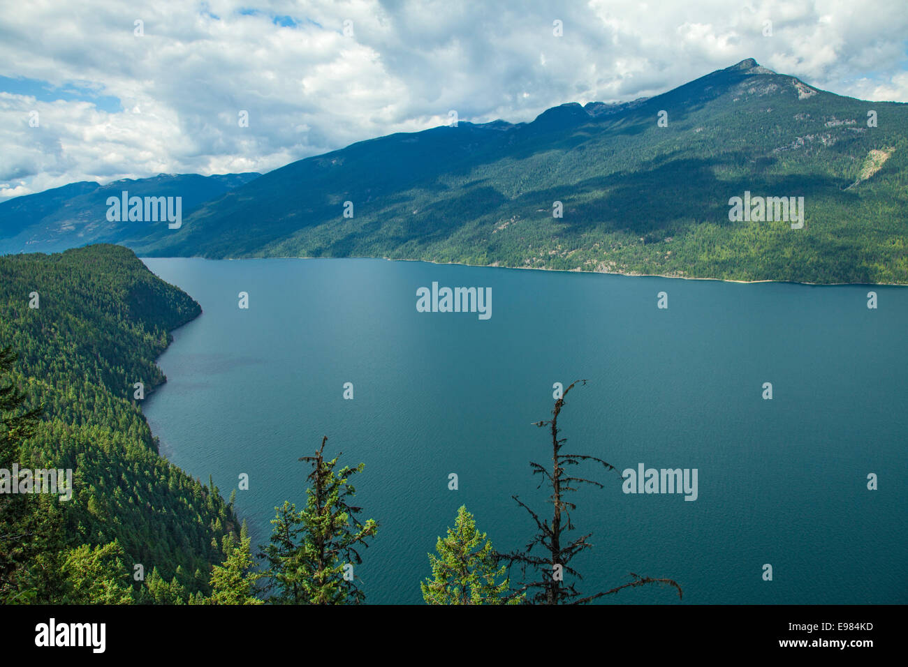 Lago Slocan, Slocan Valley, West Kootenay, British Columbia, Canada Foto Stock