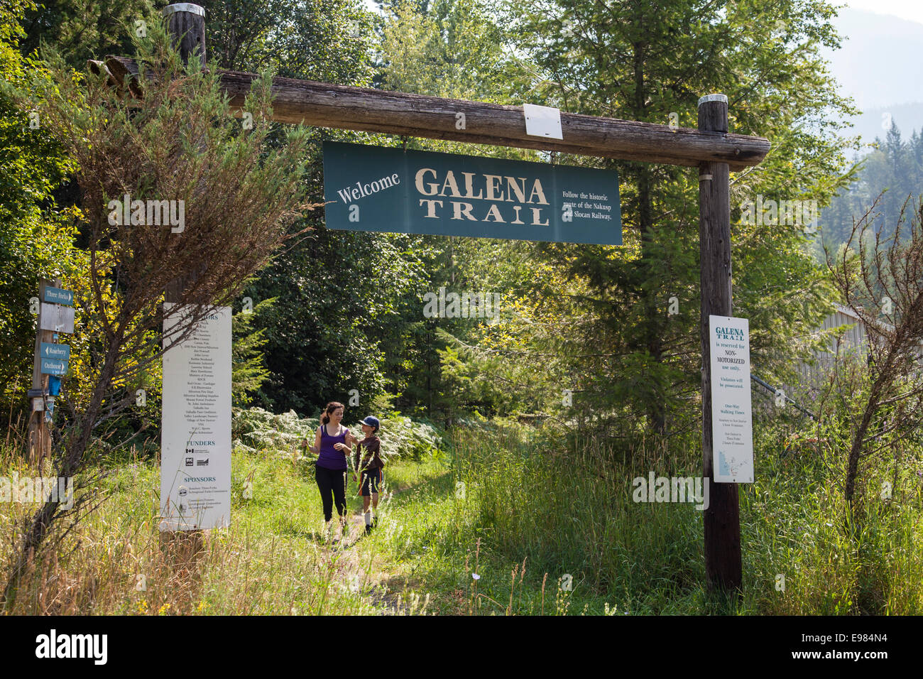 La Galena Trail, Nuovo Denver, Slocan Valley, West Kootenay, British Columbia, Canada (MR) Foto Stock