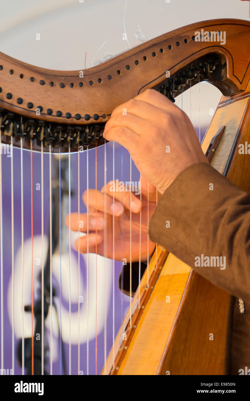 Arpista Mariachi Foto Stock