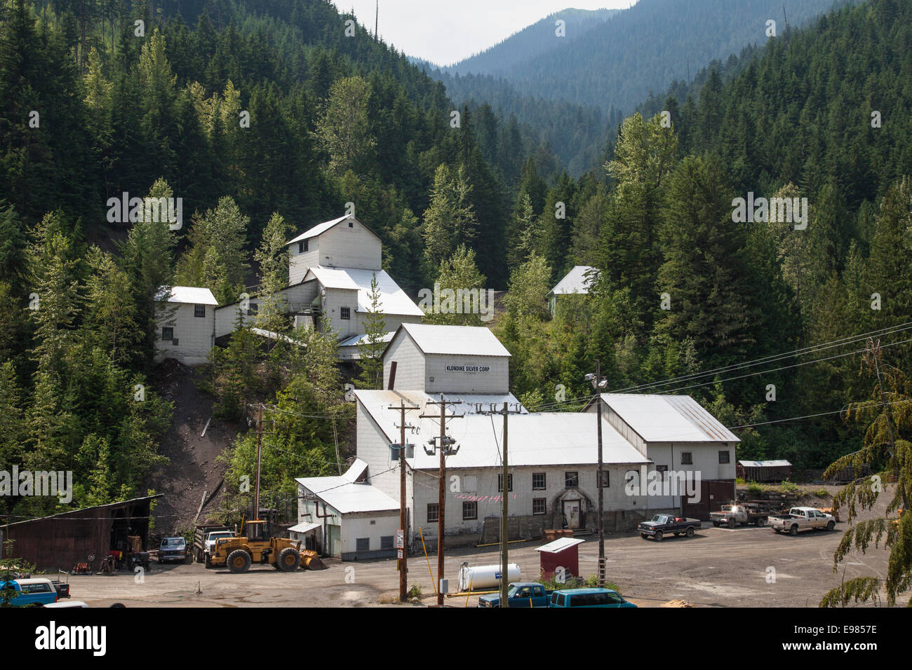 Klondike argento Corp. miniera in Sandon, Slocan Valley, West Kootenay, British Columbia, Canada Foto Stock