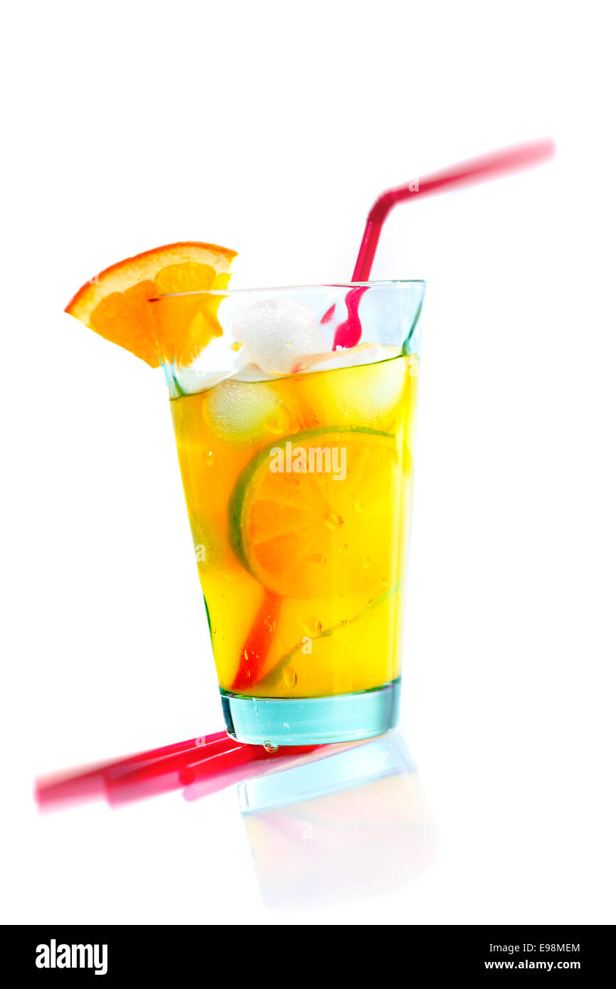 Summer cocktail con arancia e calce Foto Stock