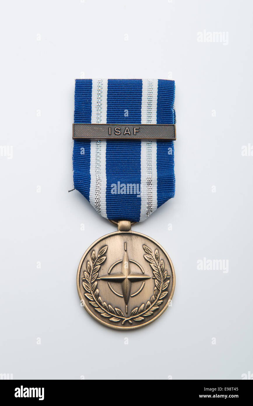 Militari della NATO medaglia commemorativa della campagna Aghanistan Foto Stock