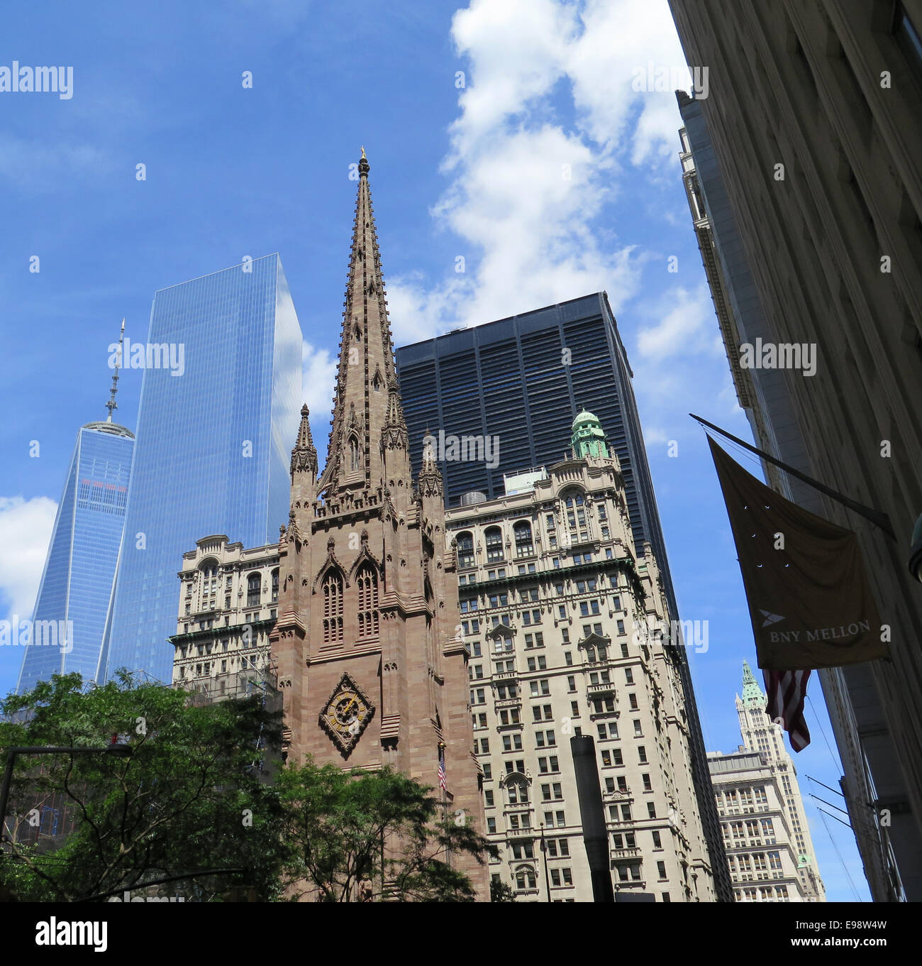 Saint Patrick e il commercio mondiale uno da Wall Street Foto Stock