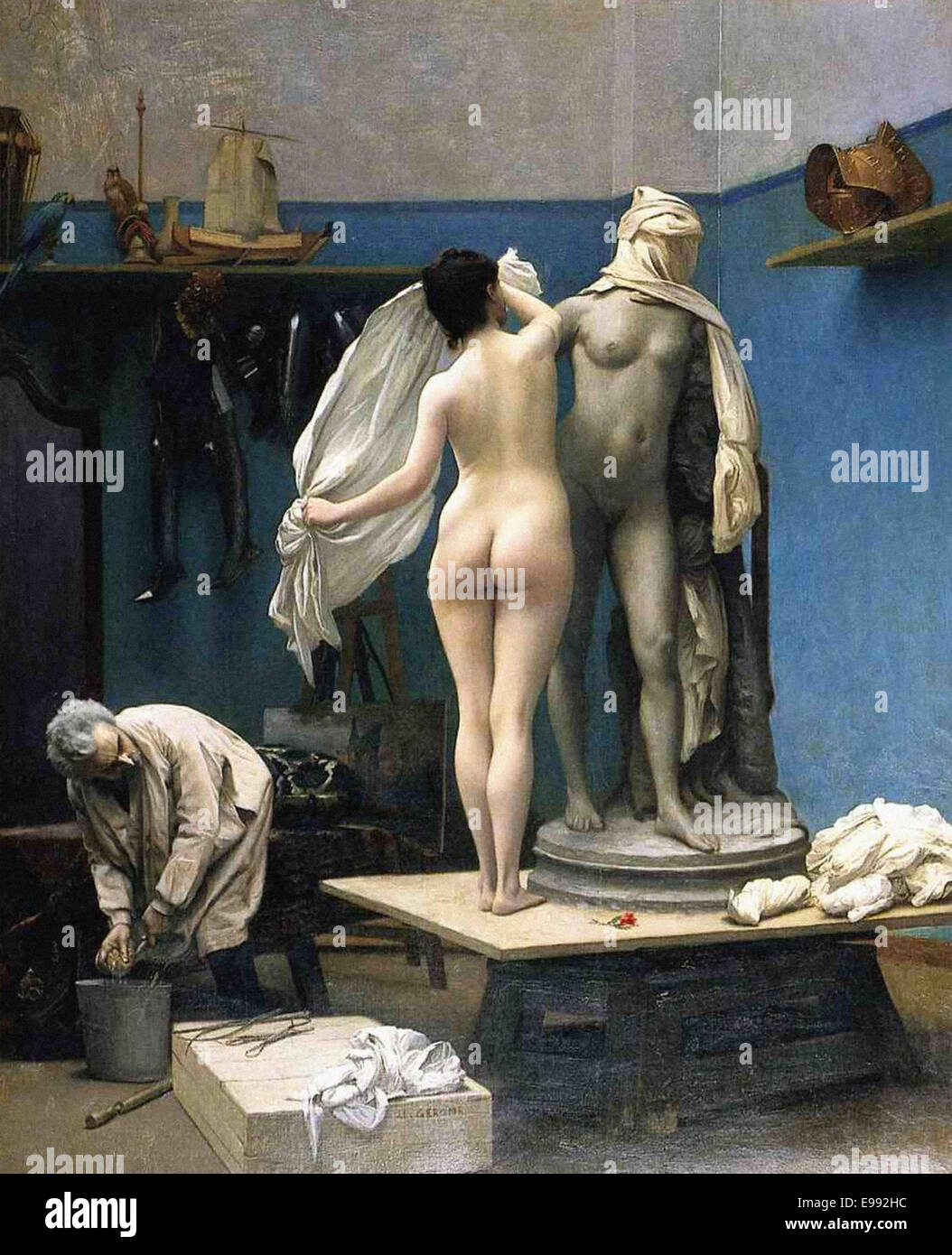 Jean-Léon Gérôme alla fine della seduta Foto Stock