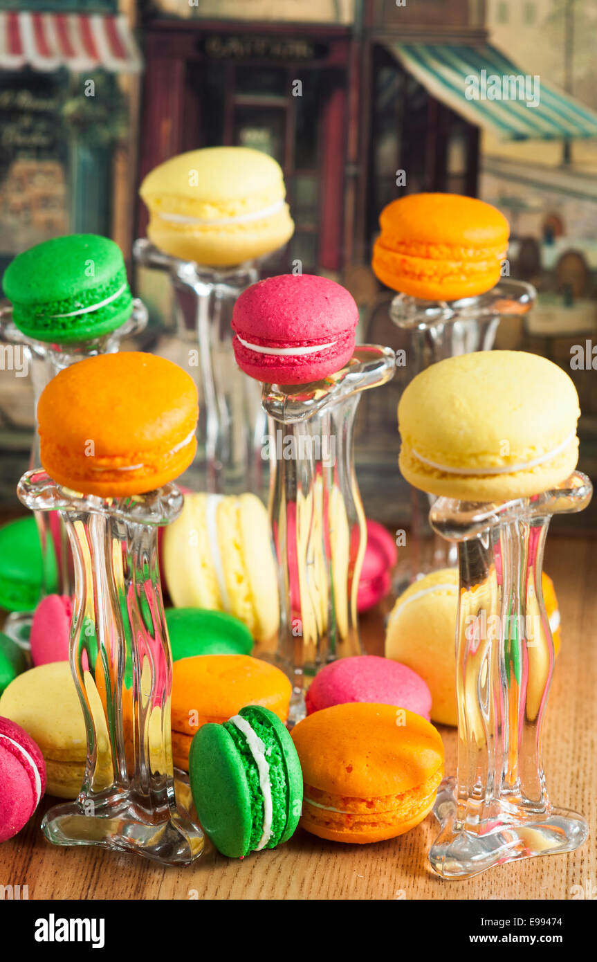 Macaron colorati Foto Stock