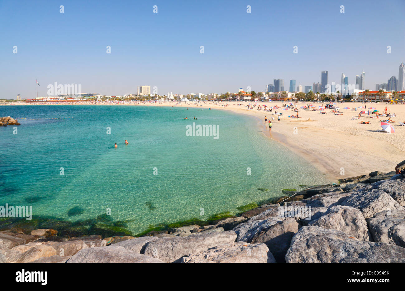 Spiaggia di Dubai - Jumeirah Beach Foto Stock