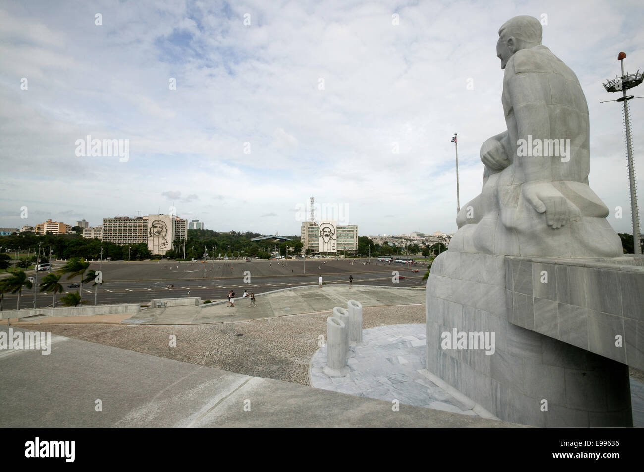 Vista di Plaza de la Revolution vista dal monumento Jose Marti, l'Avana Cuba. Foto Stock