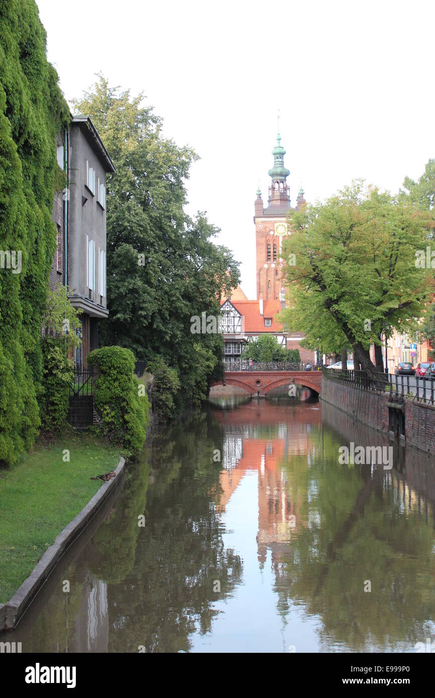 Canale Radunia, Gdansk, Polonia Foto Stock