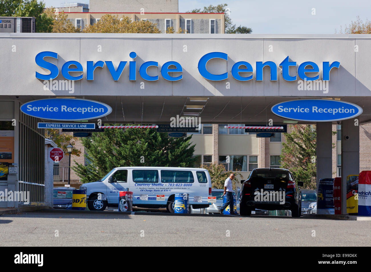 Concessionaria Honda service center ingresso - Virginia STATI UNITI D'AMERICA Foto Stock