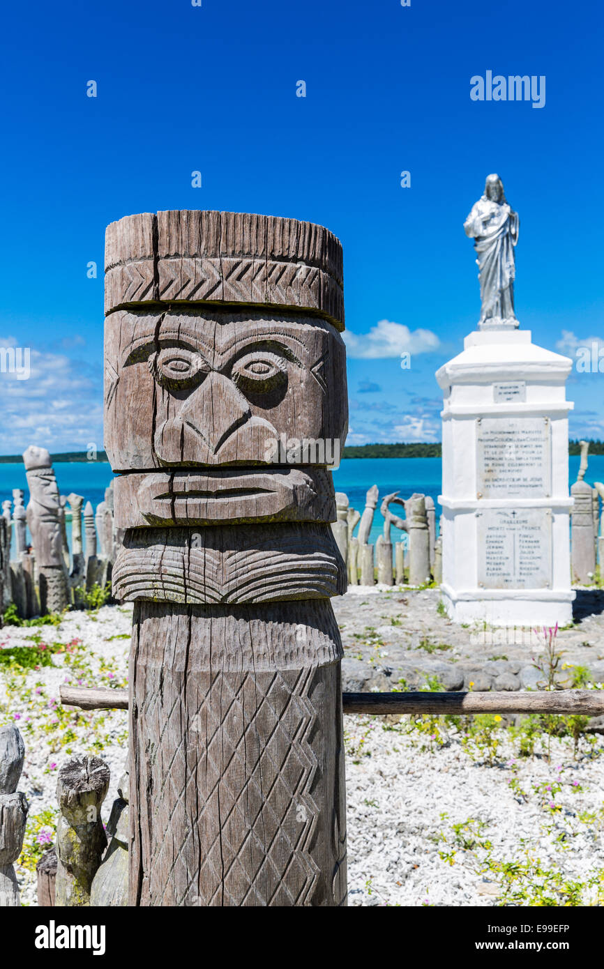 Île des Pins, Isola dei Pini, Kunie Isola, Nuova Caledonia, Oceano Pacifico St Maurice memorial Foto Stock