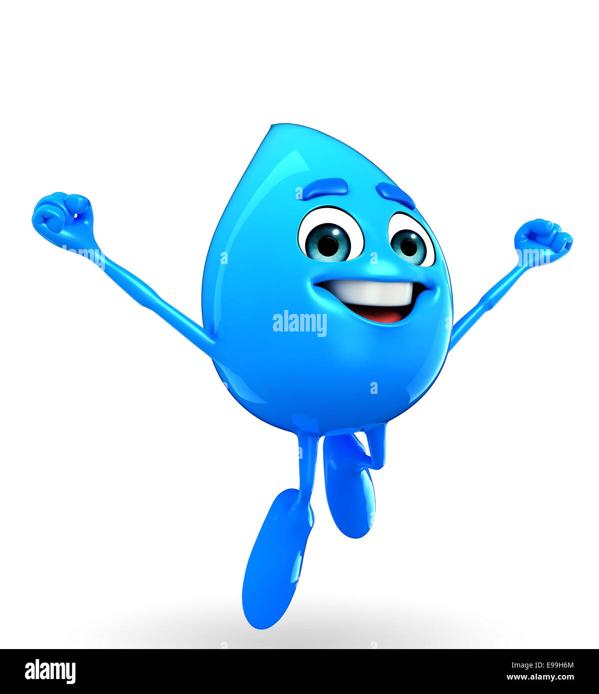 Cartoni animati della goccia d'acqua è felice Foto stock - Alamy