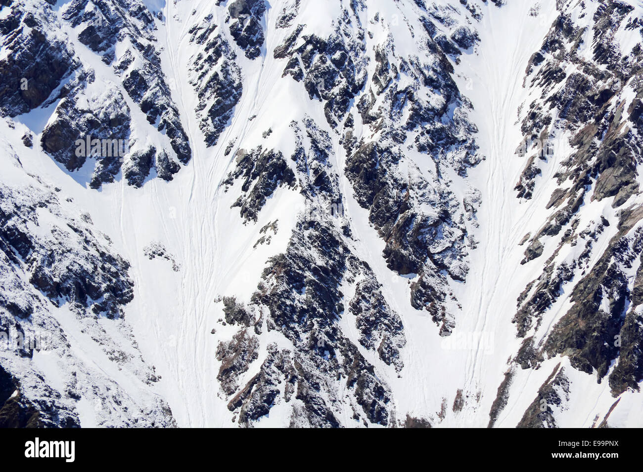 Neve Montagne texture Foto Stock