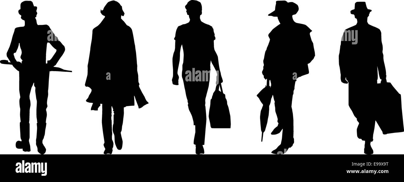 Sagome di moda uomo Foto Stock