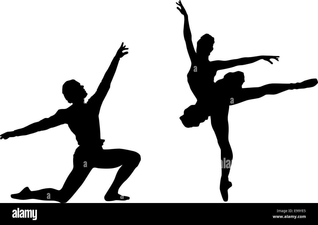 Sagome di ballerini Foto stock - Alamy