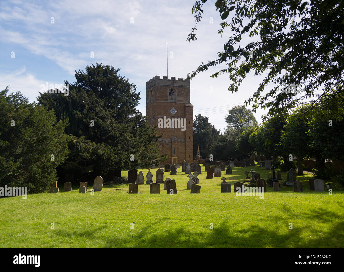 Vecchio cotswold chiesa di pietra in Ilmington Foto Stock