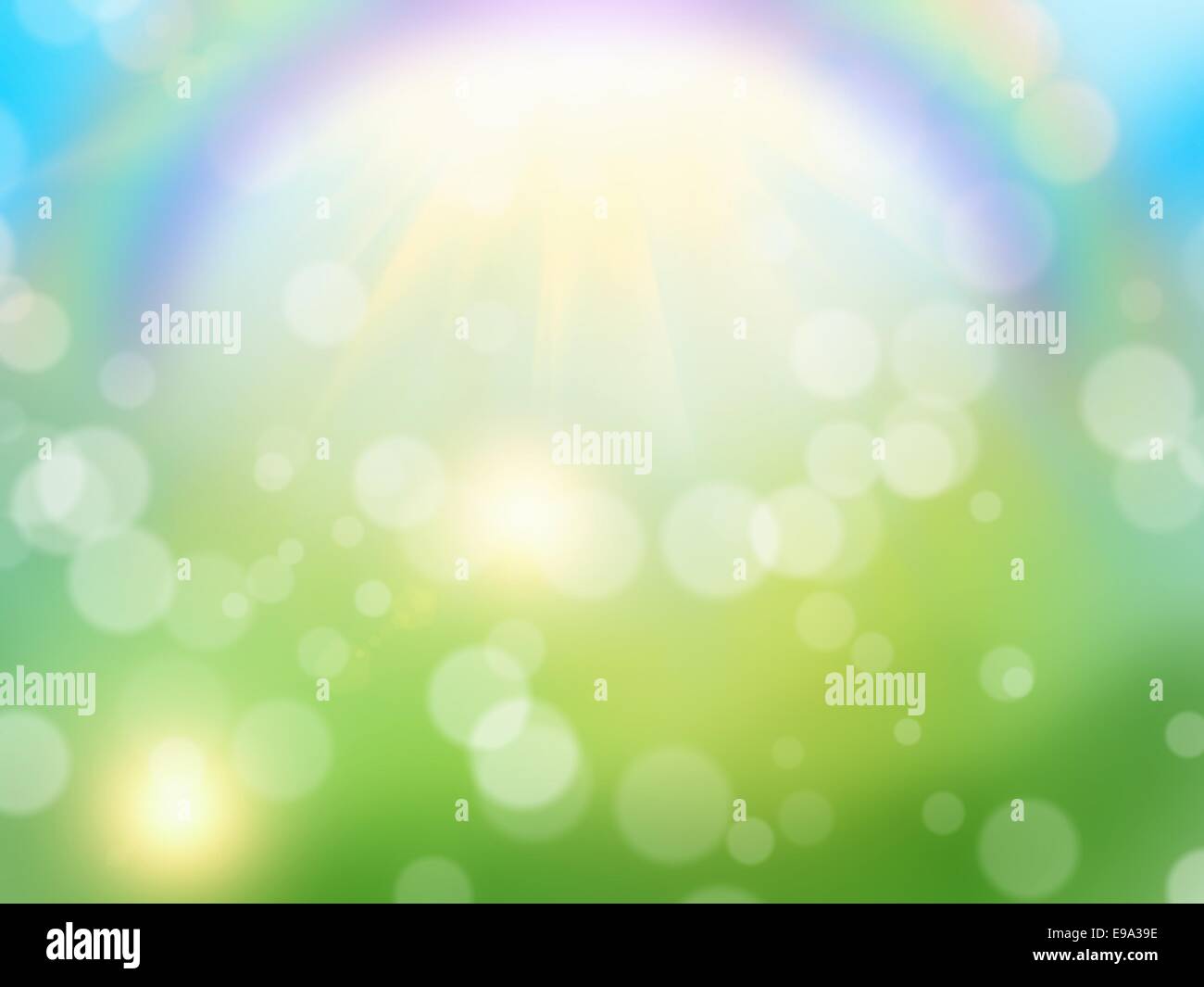 Colore delle molle dello sfondo con rainbow Foto Stock